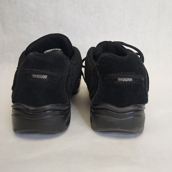 Revolution Split Sole Dance Sneaker Women’s 6 Black Leather Shoes Jazz Hip Hop - Picture 5 of 12